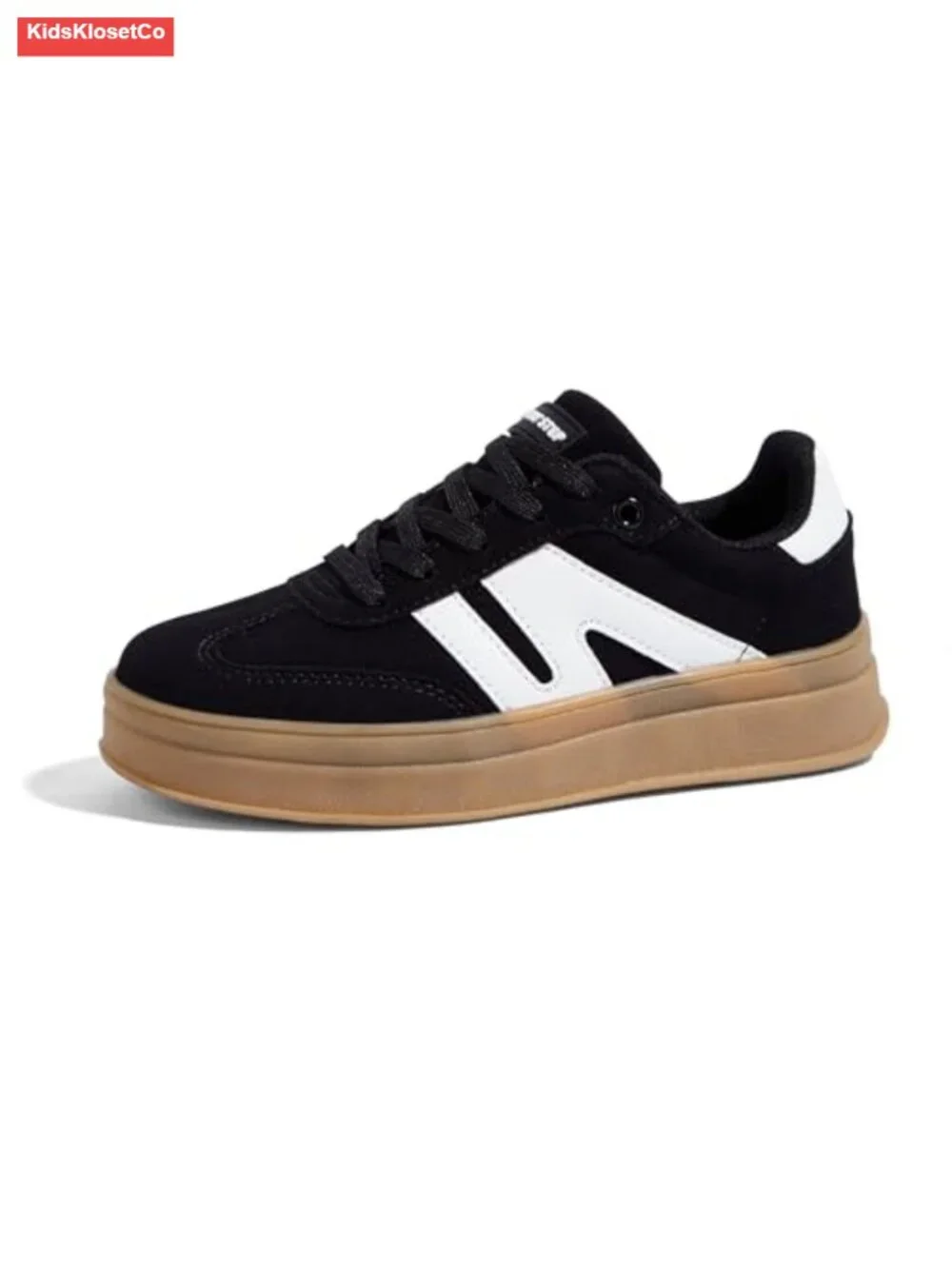 Boys Girls Platform Sneakers Chunky Casual Retro Lace Up Non Slip